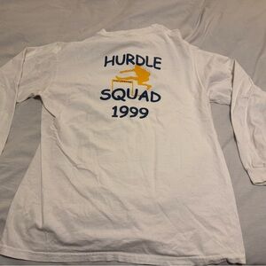 UC Davis White Long-Sleeve 'Track & Field' 1999 Hurdler long sleeve